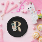 Urlaubsinitiative für Winterferien Buchstabe R Pappteller (Party)