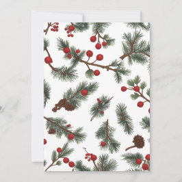 Urlaubskarte Classic Woodland Wreath Flat Feiertagskarte