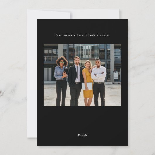 Urlaubskarte der Anwaltskanzlei Feiertagskarte (Rückseite)