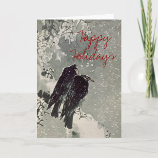 Urlaubskarte der japanischen Crows Feiertagskarte