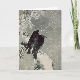 Urlaubskarte der japanischen Crows Feiertagskarte
