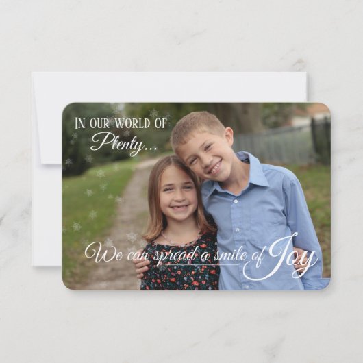 Urlaubskarte - Freude verteilen Einladung (Vorderseite)