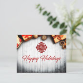 Urlaubskarte für Feuerwehrleute Postkarte (Stehend Vorderseite)