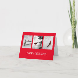 Urlaubskarte - Kardinäle im Schnee Karte