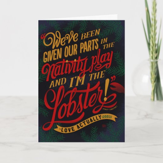 Urlaubskarte: "Liebe" - Krippenlobster A Ankündigung (Vorderseite)