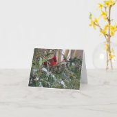 Urlaubskarte mit Kardinal Karte (Gelbe Blume)