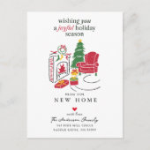 Urlaubskarte Neue Zuhause-Ankündigung Ankündigungspostkarte (Vorderseite)