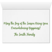 Urlaubskarte Personalisiert 12x18 Urlaubskarte (Innenansicht Horizontal (Unten))