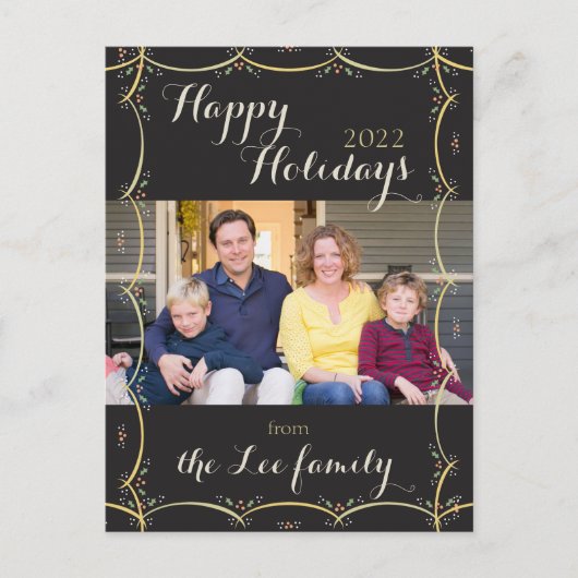 Urlaubskarte Vintage Postkarte (Vorderseite)