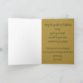 Urlaubskarte "Vintages Gold" Feiertagskarte (Innenseite)