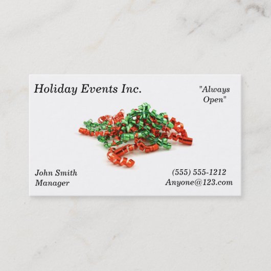 Urlaubskarte Visitenkarte (Vorderseite)