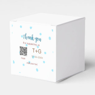 Urlaubskasse Hinzufügen Q R Code Paar Name Hochzei Geschenkschachtel