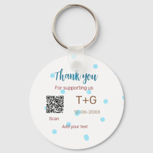 Urlaubskasse Hinzufügen Q R Code Paarname Hochzeit Schlüsselanhänger