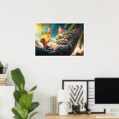 Urlaubskatze Poster (Heimbüro)