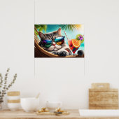 Urlaubskatze Poster (Küche)