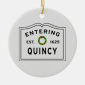 Urlaubskranz, Stille, MA Keramik Ornament (Vorne)