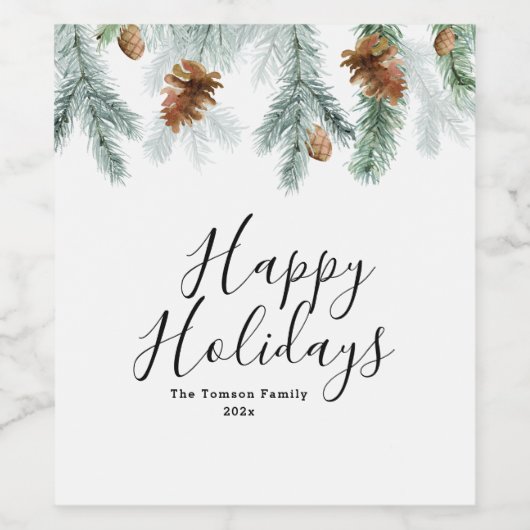 Urlaubskranz Weinetikett (Einzelnes Label)