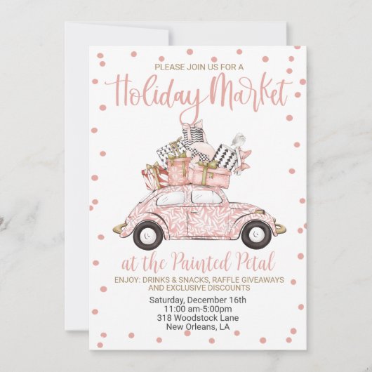 Urlaubsmarkt Einladung (Vorderseite)