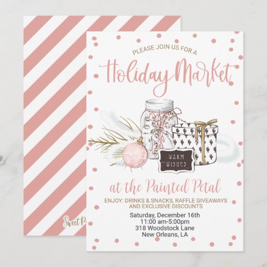 Urlaubsmarkt Einladung (Vorne/Hinten)