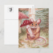 UrlaubsMaus und Pilz Feiertagspostkarte (Vorne/Hinten)