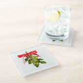 Urlaubsmistleone Glasuntersetzer (Schrägansicht)