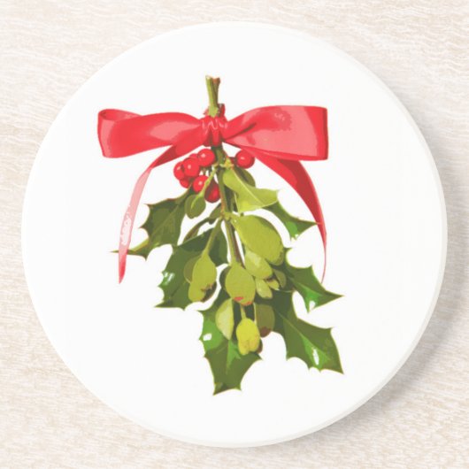 Urlaubsmistleone Sandstein Untersetzer (Vorne)