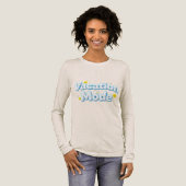 Urlaubsmodus 3D Puffy-Typografie Daisy Longsleeve Tri-Blend Shirt (Volle Vorderseite)