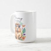Urlaubsmodus Capybara Tropisch Lustiger Becher Kaffeetasse (Vorderseite Links)