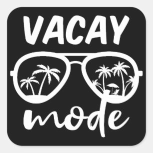 Urlaubsmodus II - Familienurlaub Quadratischer Aufkleber