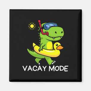 Urlaubsmodus süßer Dino lustiger Familienurlaub Magnet