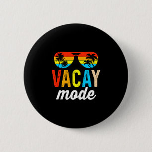 Urlaubsmodus vintage Ferien Sommer Kreuzfahrt Fami Button