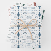 Urlaubsmuster 2 Faltblätter - Set von 3 Jahren Geschenkpapier Set