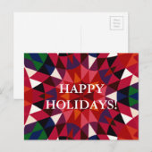 Urlaubsmuster Feiertagspostkarte (Vorne/Hinten)