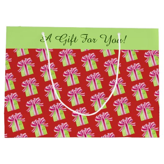 Urlaubsmuster Geschenkboxen Große Geschenktüte (Rückseite)