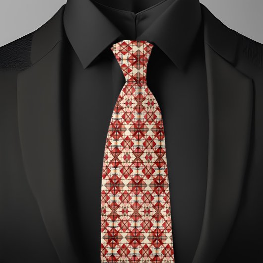 Urlaubsmuster Raute Necktie Krawatte
