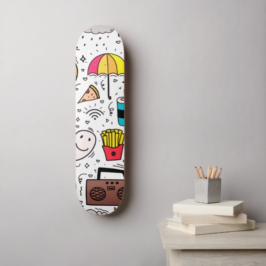 Urlaubsmuster Skateboard (Wandkunst)