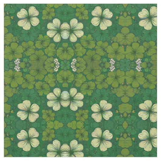 Urlaubsmuster - St. Patrick's Day Kleeblatt Stoff (Nahaufnahme)