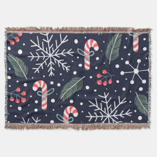 Urlaubsnahtloses Muster mit Weihnachtsgeschmack Decke