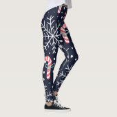 Urlaubsnahtloses Muster mit Weihnachtsleckern Leggings (Rechts)