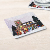 Urlaubsorte Rechteckiger Pappuntersetzer (angewinkelt)