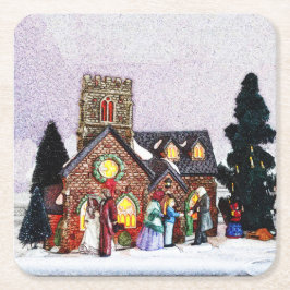 Urlaubsorte Rechteckiger Pappuntersetzer