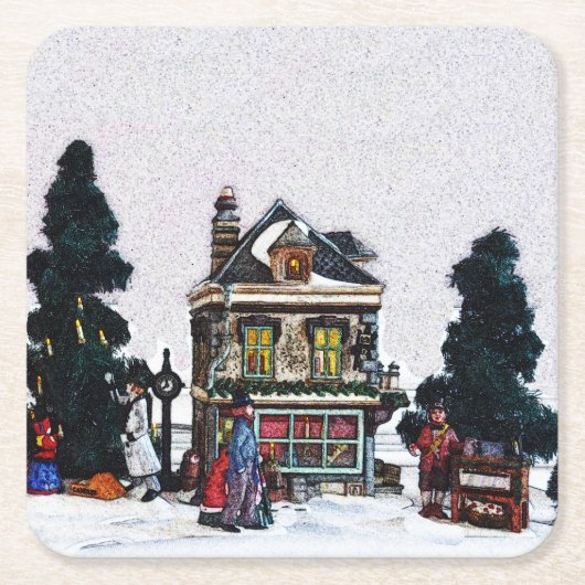 Urlaubsorte Rechteckiger Pappuntersetzer (Vorderseite)