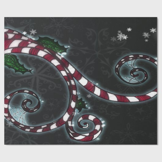 Urlaubspapier "Candy Cane Vine" Geschenkpapier (Flach)