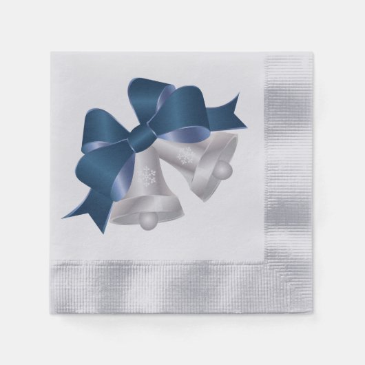 Urlaubspapier Napkins-Silver Bells Serviette (Vorderseite)