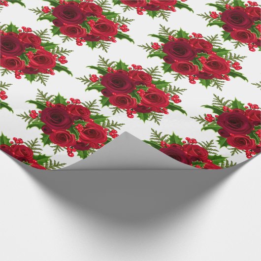 Urlaubspapier-Rote Rosen Geschenkpapier (Ecke)