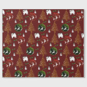 Urlaubspapier:  Samoyeds, Rentier... Geschenkpapier (Flach)