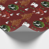 Urlaubspapier:  Samoyeds, Rentier... Geschenkpapier (Ecke)