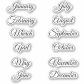 Urlaubsplaner scrapbooking Monate Aufkleber (Vorderseite)