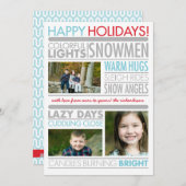 Urlaubsposten Feiertagskarte (Vorne/Hinten)