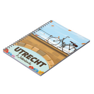 Urlaubsposter Utrecht Niederlande. Notizblock